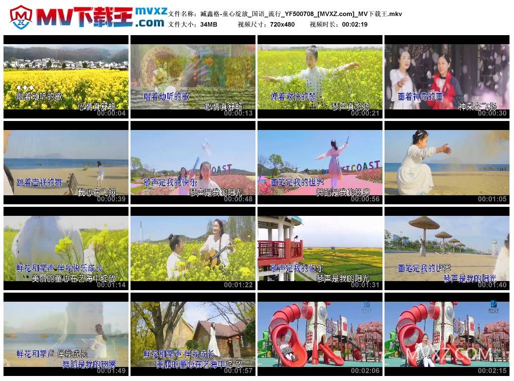 臧鑫格-童心绽放_国语_流行_YF500708